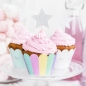 Preview: Cupcake Topper - Silberne Sterne